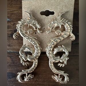 Matt Gold Dragon Earrings